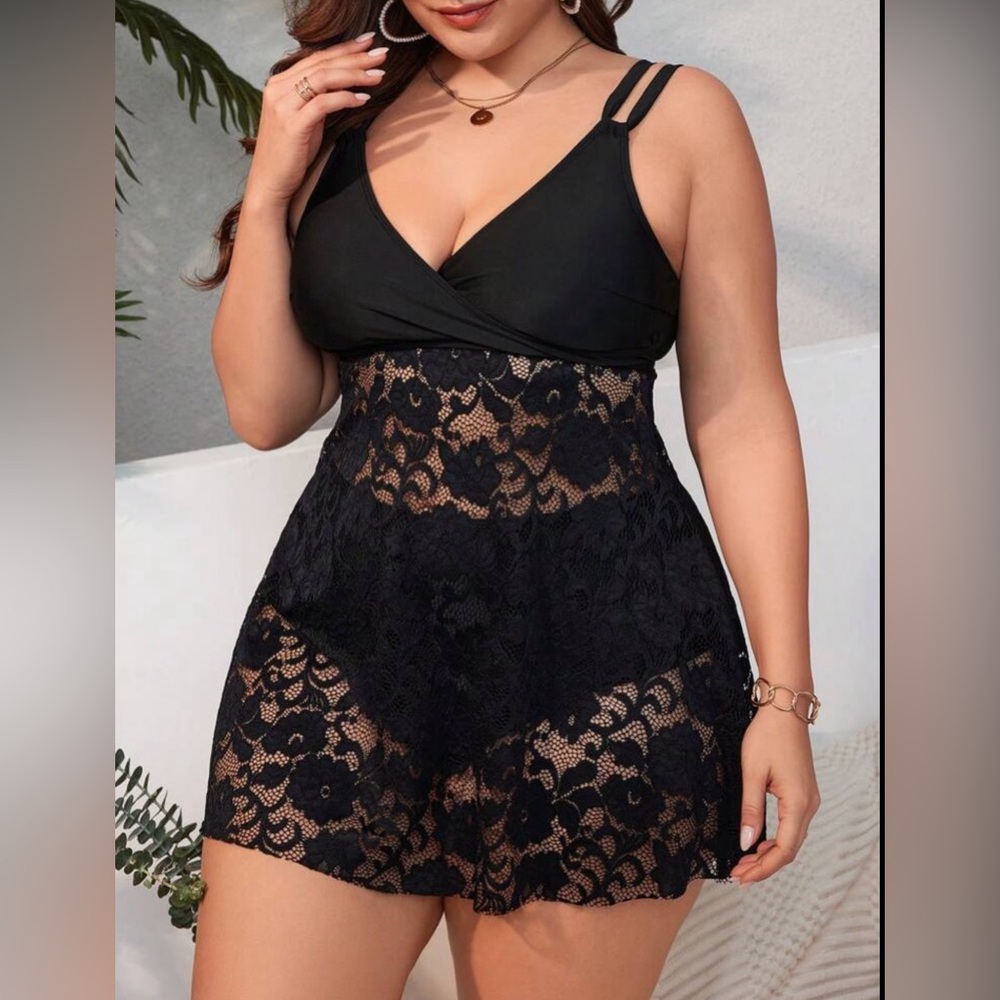 SHEIN bathing suit in black size 3X.